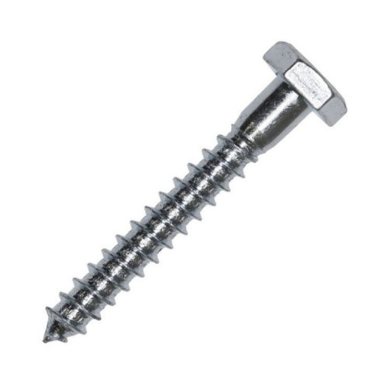 Шуруп 12x280 шестигран., цинк Глухарь DIN571