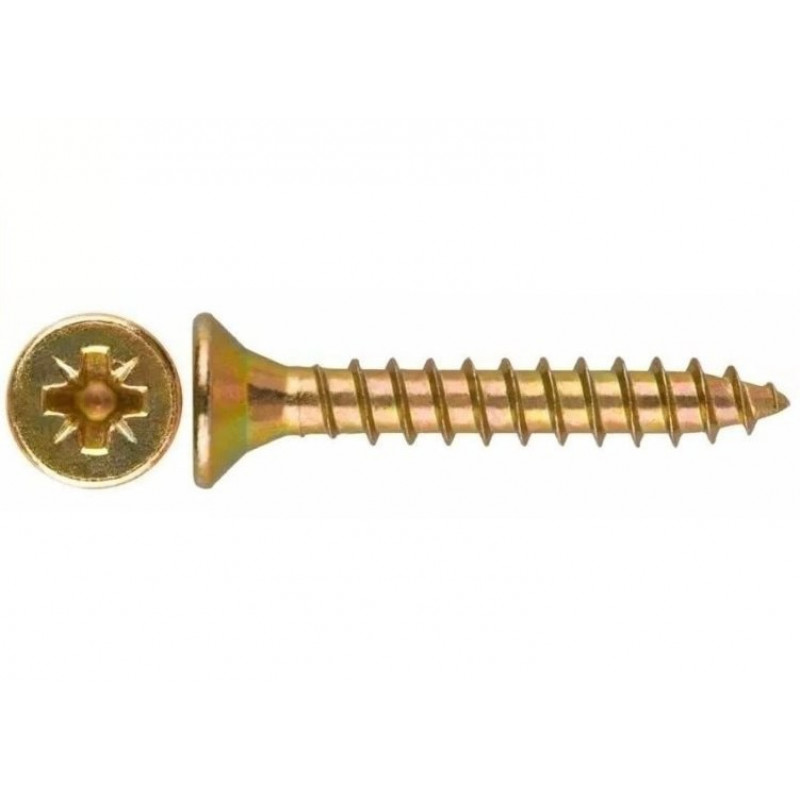 Шуруп 3.5x16 потай, желтый цинк (1кг)