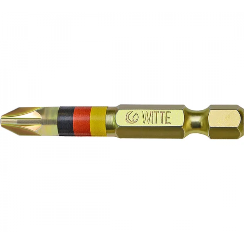 Бита Pz2-50мм 1/4" повышенной твердости, WITTE /Германия